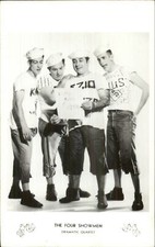 Stage Act Comedy Dramatic Quartet Sailor Hats THE FOUR SHOWMEN RPPC picture
