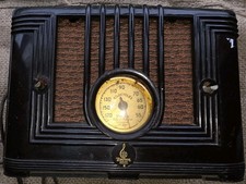 1938 Emerson BA-199 Bakelite Tube Radio Art Deco Radio Collectible AS IS Read picture