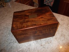 Antique Humidor English Walnut picture