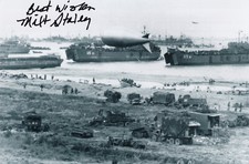 Milton Staley Signed Autographed 4x6 Photo WWII Guadalcanal D-Day Pacific picture