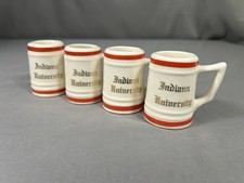 Vintage Indiana University Hoosiers Mini Beer Stein Shot Glass Set 22k Gold picture