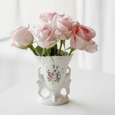 Antique French Porcelain Flower Vase Old Paris Spill Vase picture
