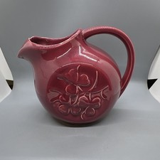 Vintage McCoy Pottery Burgundy Clover Ice Pitcher  picture