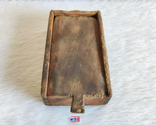 Vintage Primitive Handmade 6 Compartments Spice Keeping Wooden Sliding Box WD913 picture