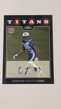 ✅CHRIS JOHNSON TOPPS CHROME RC AUTO 2008 TITANS LEGEND TC186 CJ2K ✅ Autograph picture