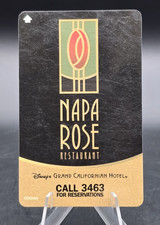 Rare Early Disney's Grand Californian Hotel Room Key Card - Napa Rose Design picture