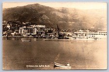 K56/ Acapulco Mexico RPPC Postcard c1940s Boat Hotel Ship Shoreline 513 picture
