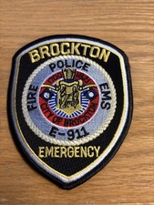 Brockton Massachusetts 911 Police Patch Historical Memoribilia picture
