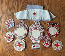 Vintage Red Cross Patch Lot Lancaster County PA Instructor Cap 1967-69 picture