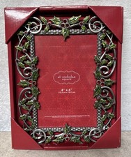 St Nicholas Square Deck The Halls Kohls Pewter Picture Frame CB3 picture