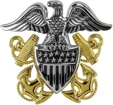 U.S Military Navy Officer's Replacement Large Cap Hat Badge insignia 2-1/2