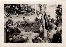 1937 Boy Scout Jamboree Photograph Washington DC Scouts Resting & Flag picture