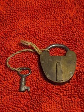 Antique Brass Lock With Key picture