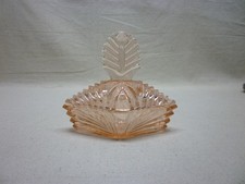 VINTAGE NEW MARTINSVILLE PINK DEPRESSION GLASS POWER JAR WITH LID picture