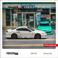 Tarmac Works 1:64 VERTEX Silvia S15 White Metallic Diecast Model - Ideal For Car picture