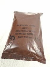 Vintage US Military MRE - Brown Bag Ration - Menu No 5 Spaghetti - 1980s/90s picture