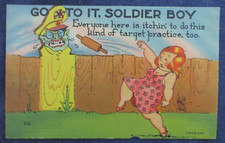 1940s WWII Anti Japan Comic Postcard picture