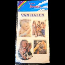 Vintage 1980s Van Halen Puffy Stickers NOS Sealed Original Package picture