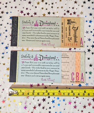 Set Of 2 Vintage 1960s Disneyland Coupon Books Parking Receipt Admission Ticket picture