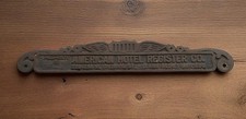 American Hotel Register Co.  Scrolled Metal Emblem Badge 6-7/8