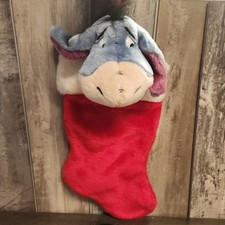 Disney Winnie the Pooh Eeyore Plush Christmas Stocking Holiday Decor Plush 90's picture
