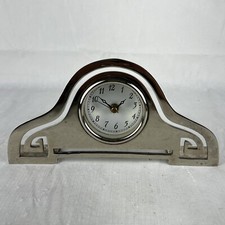 Department 56 Desk Clock Battery Operated Silver Color Tested Working 10 Inch picture