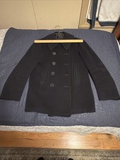 Authentic WW2 US Navy Naval Clothing Factory Wool Double Breasted Pea Coat picture