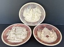 Incolay Stone Collectors Plates Great Romances of History Romanelli Lot Of 3 picture