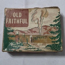 1947 H Fishlove Old Faithful Yellowstone Novelty Souvenir Original Box Vintage picture