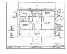 Photo:Livingston NY Ten Broeck House 1930s Second Floor Plan HABS picture