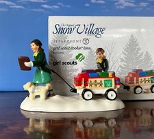 Dept 56 Snow Village GIRL SCOUT COOKIE TIME Rare, Sales, Selling, USA picture