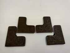 4 Antique Early 20c Tiffany Studios NY#996 ZODIAC Blotter Corners Brown Patina picture