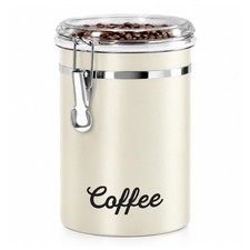 Oggi Stainless Steel Coffee Canister 62 fl oz - Airtight Clamp Lid, Warm Gray picture