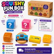 7 Piece Squishy Fun Box, Cute Sensory Toys, Stress Relief Fidget Set picture