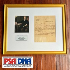 JOHN QUINCY ADAMS Handwritten Autograph Letter Signed During Slavery Debates PSA picture