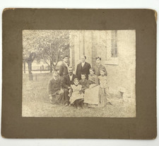 Antique Family Group Photograph Cabinet Card Early 20th Century. picture