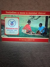 Vintage Wiedemann Beer Lighted Advertisement Sign Extremely Rare 1973 picture