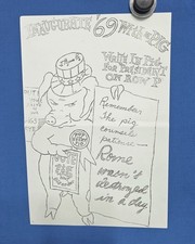 1968 Original Yippie Pigasus For President Campaign Poster Protest DNC Vintage picture