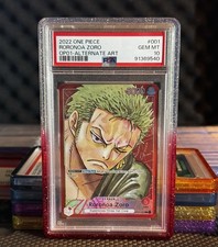 2022 ONE PIECE OP01-ROMANCE DAWN ALTERNATE ART #001 RORONOA ZORO PSA 10 picture