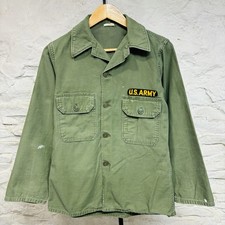 Vintage 60s US Army OG-107 Sateen Shirt Jacket Utility Fatigue Vietnam War Small picture