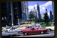 Kodachrome Slide of Chicago Street Scene and Chevy Corvair Car in 1962 picture