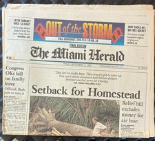 HURRICANE ANDREW SPECIAL- OUT OF THE STORM-MIAMI HERALD NEWSPAPER -1992 picture