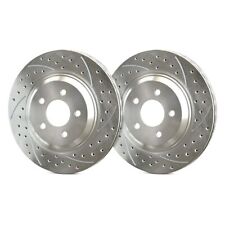 For Dodge Daytona 89-93 Double Drilled & Slotted 1-Piece Front Brake Rotors picture