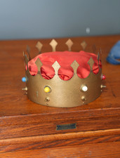 Vintage Odd Fellows Ceremonial Lighted Crown Hat Lodge Carnival Oddity Antique picture