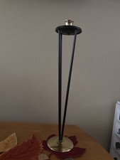 Vintage Atomic MCM GATCO Solid Brass Wedding Candleholders  circa 1960’s picture