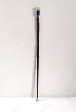 19c Antique Handmade English Horse Riding Whip Leather Glass Wood Old WD299 picture