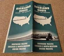 1941 Southern Pacific Chicago & North Western Union Overland Route Brochure map picture