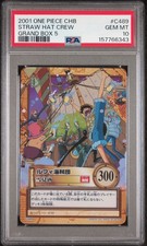 2001 ONE PIECE CARDDASS HYPER BATTLE GRAND BOX 5 #C489 STRAW HAT CREW PSA 10 picture