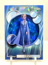 2026 Topps Chrome Disney Elsa Sapphire Blue Refractor SP Frozen COLOR MATCH G picture
