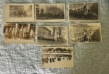 Hallowell ME RPPC Lot 7 Real Photo Postcards Granite Works Parade Band Snowshoe picture